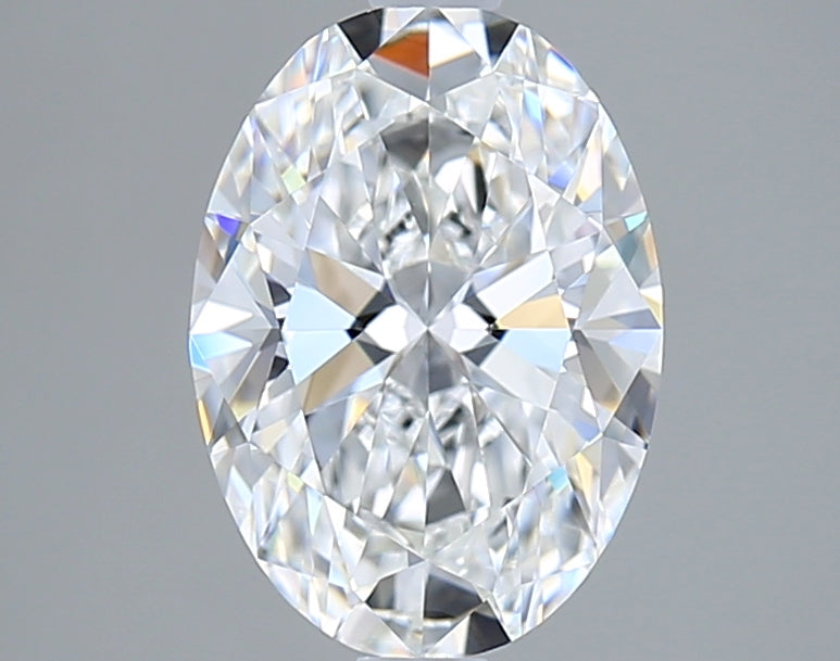 2.03 Carat Oval Shaped, Ideal Cut, D Color, VVS2 Clarity, IGI Certified Lab Grown Diamond