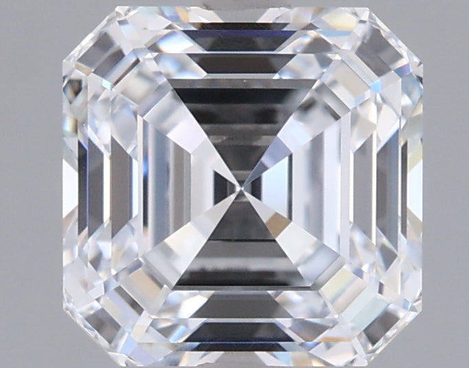 2.04 Carat Asscher Shaped, Ideal Cut, E Color, VVS1 Clarity, IGI Certified Lab Grown Diamond