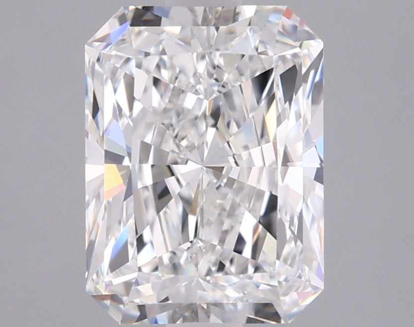 2.06 Carat Radiant Shaped, Ideal Cut, D Color, VVS2 Clarity, IGI Certified Lab Grown Diamond
