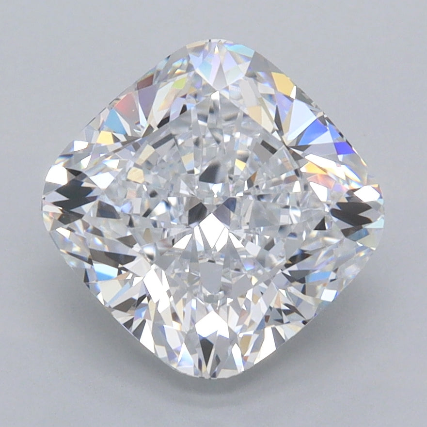 3.00 Carat Cushion Shaped, Ideal Cut, D Color, VVS1 Clarity, IGI Certified Lab Grown Diamond