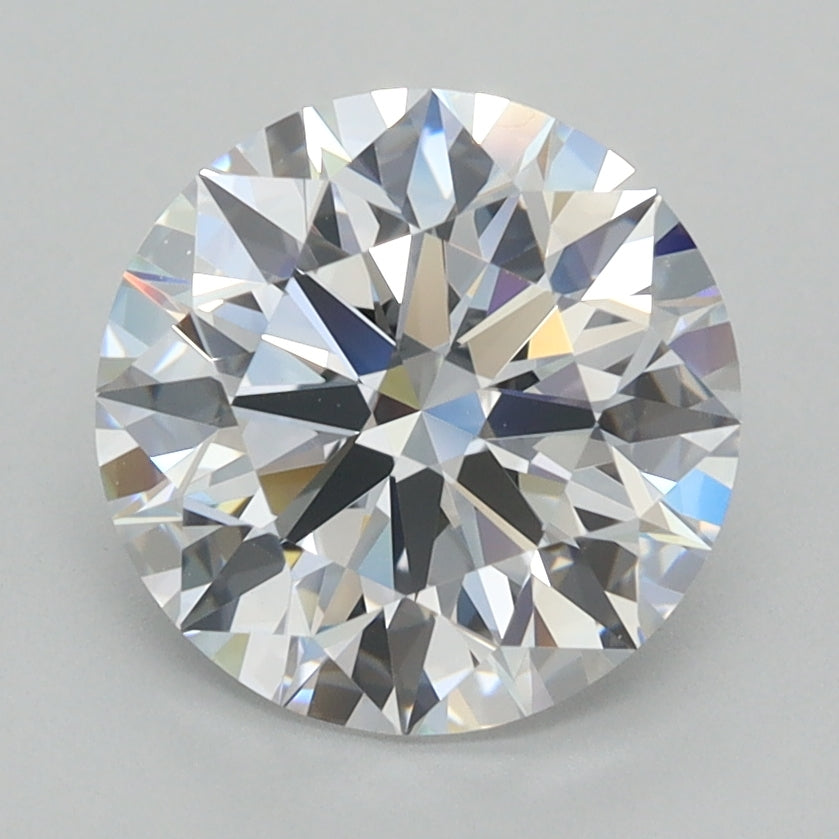 2.45 Carat Round Shaped, E Color, VVS1 Clarity, GCAL Certified Lab Grown Diamond