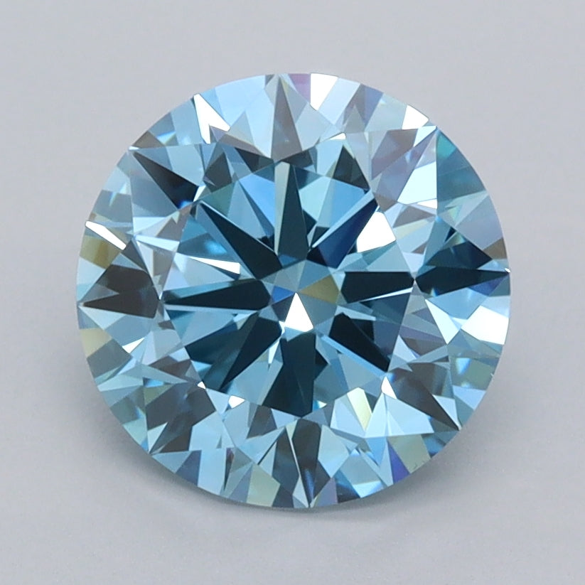 2.03 Carat Round Shaped, Ideal Cut, VVS2 Clarity, IGI Certified Lab Grown Diamond