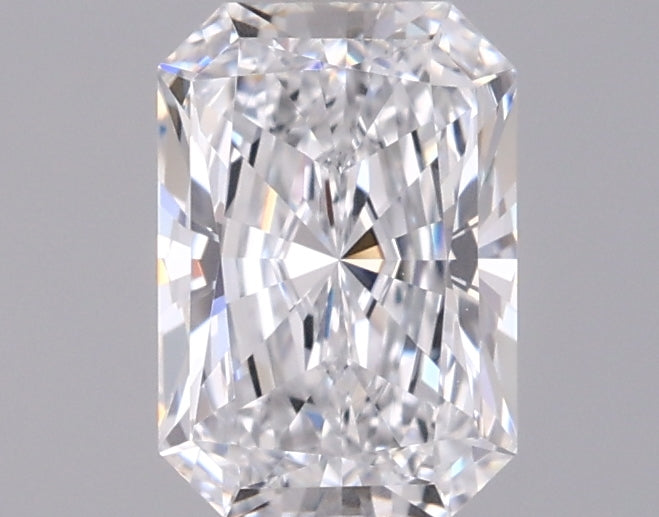 0.97 Carat Radiant Shaped, Ideal Cut, D Color, VVS2 Clarity, IGI Certified Lab Grown Diamond
