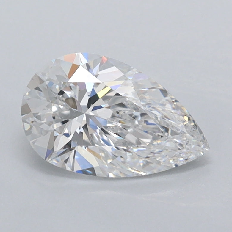 1.00 Carat Pear Shaped, Ideal Cut, D Color, VVS1 Clarity, IGI Certified Lab Grown Diamond