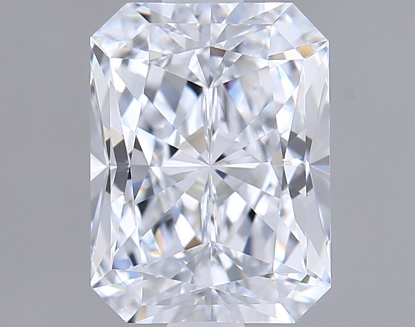 1.50 Carat Radiant Shaped, Ideal Cut, D Color, VVS1 Clarity, IGI Certified Lab Grown Diamond