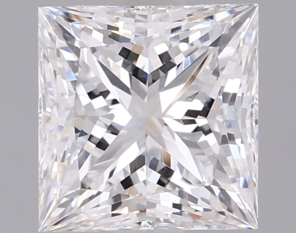 1.36 Carat Princess Shaped, Ideal Cut, D Color, VVS1 Clarity, IGI Certified Lab Grown Diamond