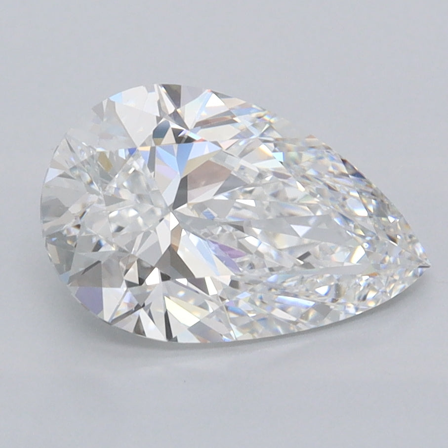 2.01 Carat Pear Shaped, Excellent Cut, D Color, VVS1 Clarity, IGI Certified Lab Grown Diamond