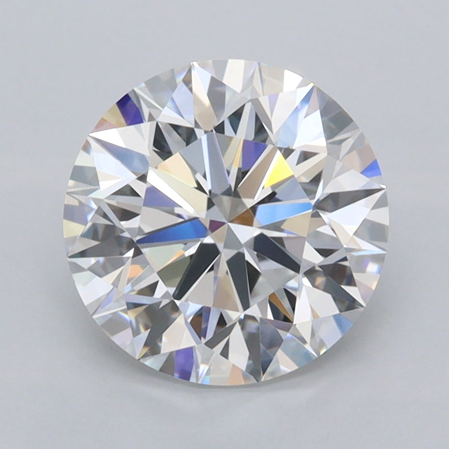 2.50 Carat Round Shaped, Excellent Cut, D Color, VVS1 Clarity, IGI Certified Lab Grown Diamond