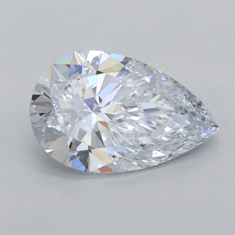 1.00 Carat Pear Shaped, Ideal Cut, E Color, FL Clarity, IGI Certified Lab Grown Diamond