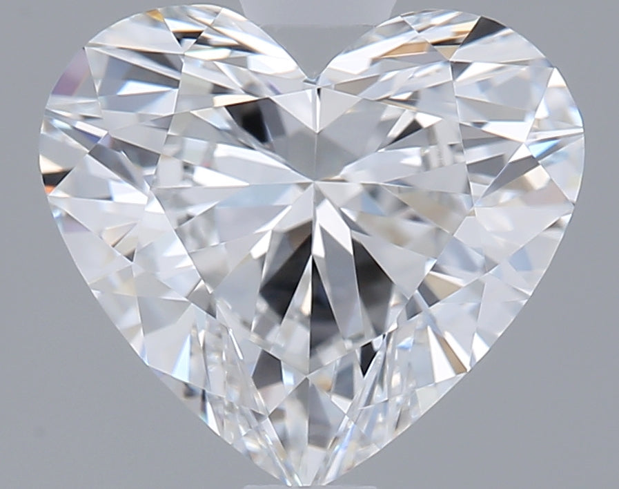 1.55 Carat Heart Shaped, Ideal Cut, D Color, VVS1 Clarity, IGI Certified Lab Grown Diamond