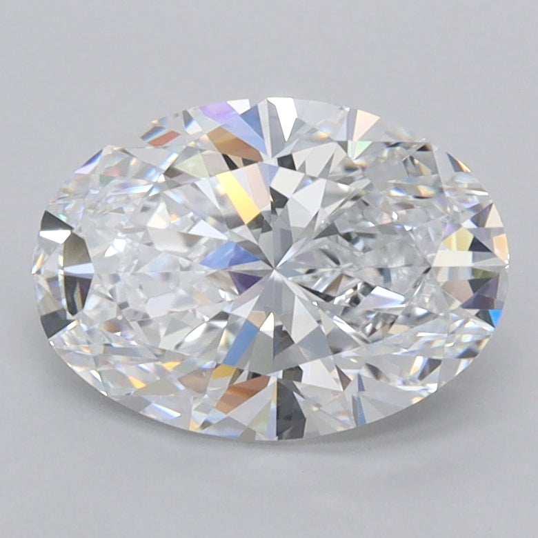 1.66 Carat Oval Shaped, Ideal Cut, D Color, FL Clarity, IGI Certified Lab Grown Diamond