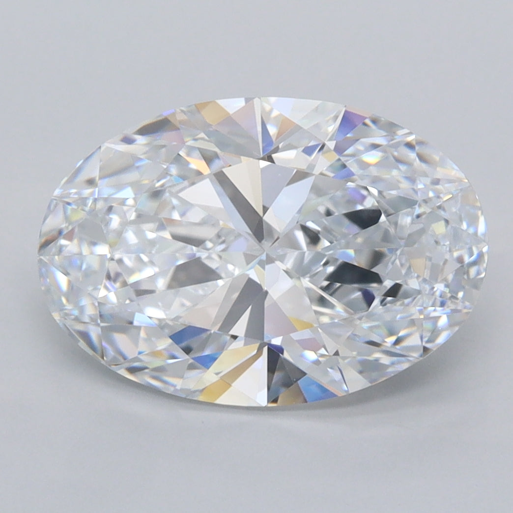 3.43 Carat Oval Shaped, Ideal Cut, D Color, VVS1 Clarity, IGI Certified Lab Grown Diamond