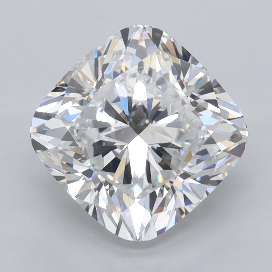 3.02 Carat Cushion Shaped, Ideal Cut, D Color, VVS1 Clarity, IGI Certified Lab Grown Diamond