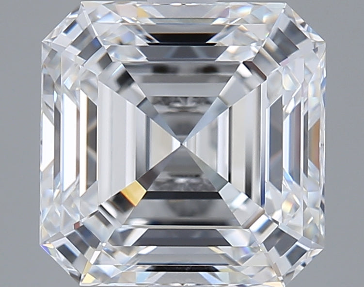 3.04 Carat Asscher Shaped, Ideal Cut, E Color, VVS1 Clarity, IGI Certified Lab Grown Diamond
