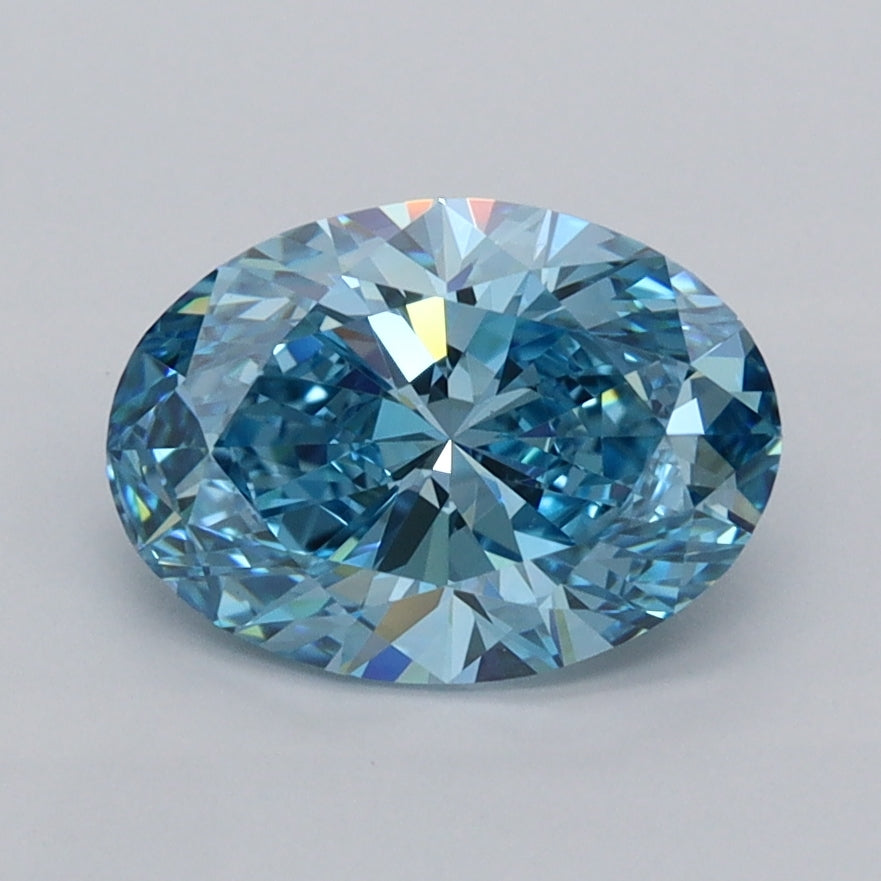 1.55 Carat Oval Shaped, Ideal Cut, VVS2 Clarity, IGI Certified Lab Grown Diamond