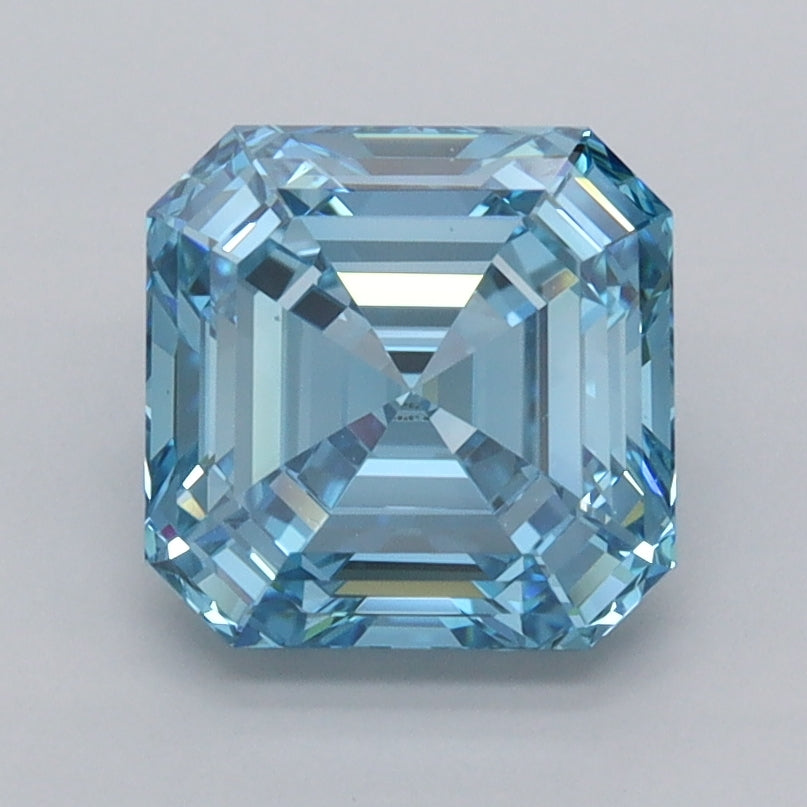 2.02 Carat Asscher Shaped, Ideal Cut, VS1 Clarity, IGI Certified Lab Grown Diamond