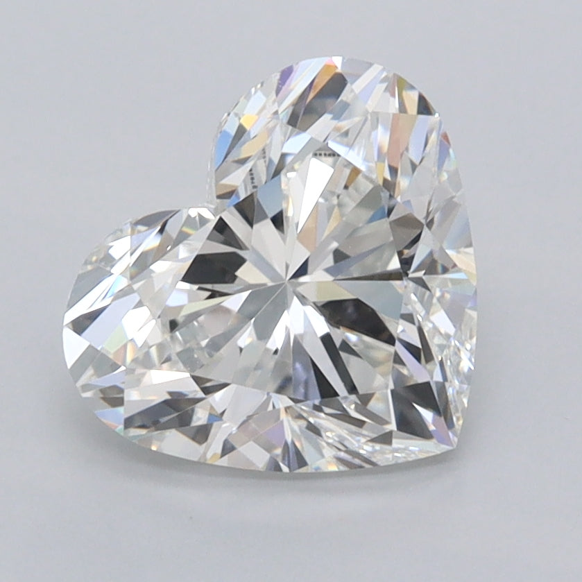 2.06 Carat Heart Shaped, Ideal Cut, D Color, VVS1 Clarity, IGI Certified Lab Grown Diamond