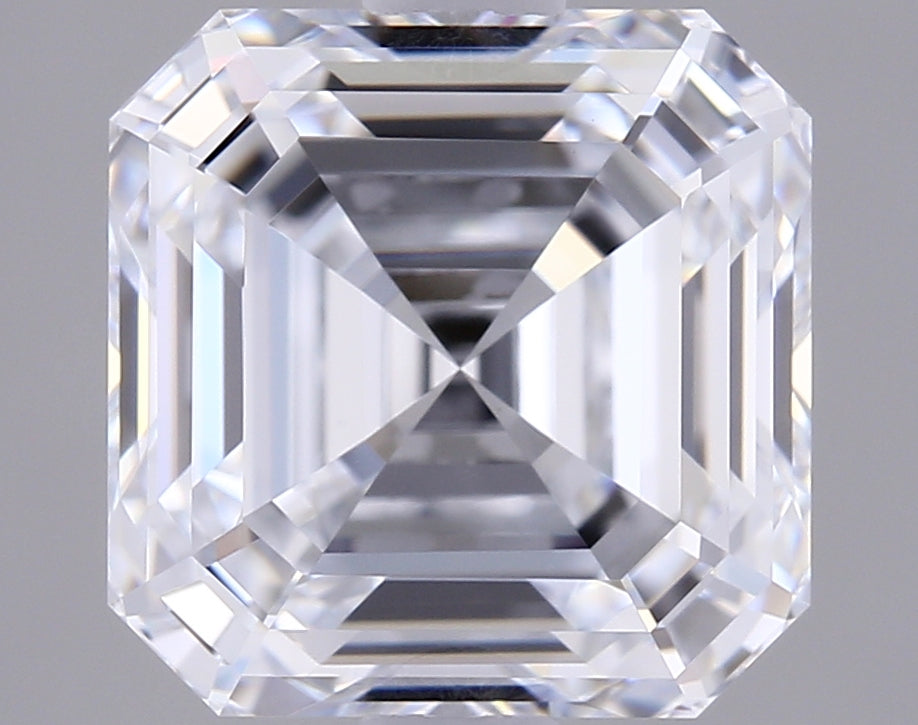 2.55 Carat Asscher Shaped, Ideal Cut, D Color, IF Clarity, IGI Certified Lab Grown Diamond