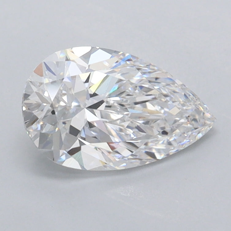 1.03 Carat Pear Shaped, Ideal Cut, D Color, VVS2 Clarity, IGI Certified Lab Grown Diamond