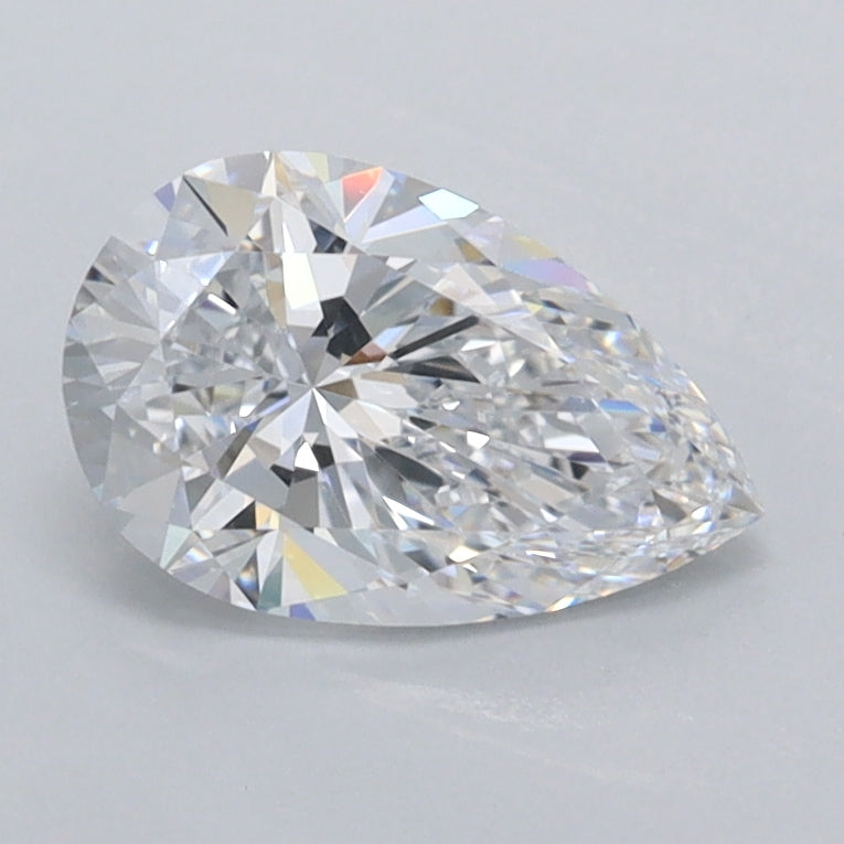 1.00 Carat Pear Shaped, Ideal Cut, D Color, VVS2 Clarity, IGI Certified Lab Grown Diamond