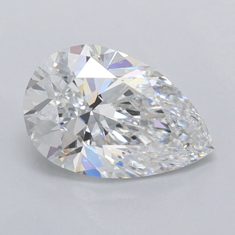1.00 Carat Pear Shaped, Ideal Cut, D Color, VVS2 Clarity, IGI Certified Lab Grown Diamond