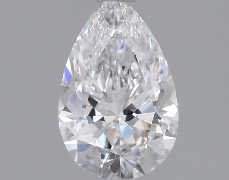 0.74 Carat Pear Shaped, Ideal Cut, D Color, VVS2 Clarity, IGI Certified Lab Grown Diamond