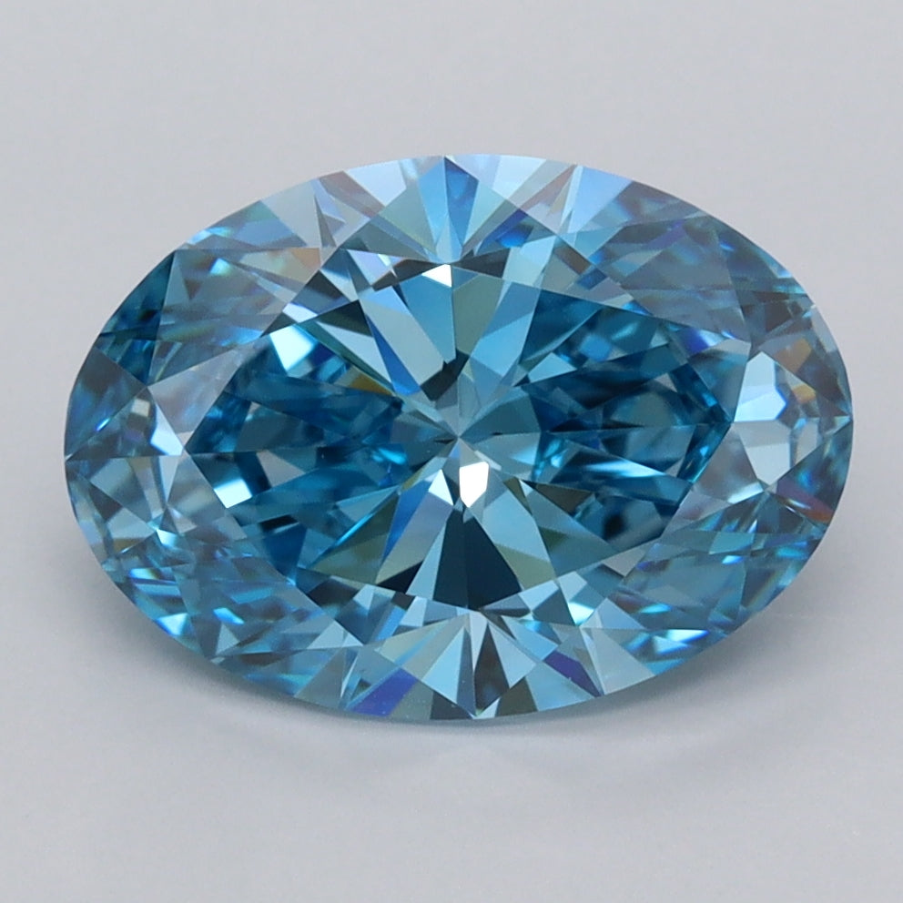 3.04 Carat Oval Shaped, Ideal Cut, VVS1 Clarity, IGI Certified Lab Grown Diamond