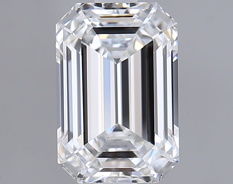 1.52 Carat Emerald Shaped, Ideal Cut, D Color, VVS1 Clarity, IGI Certified Lab Grown Diamond