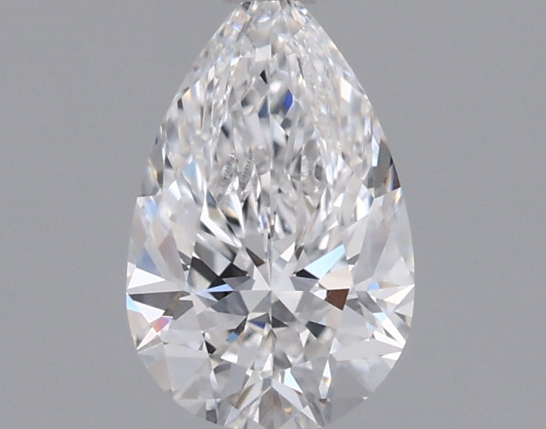 0.77 Carat Pear Shaped, Ideal Cut, D Color, VVS1 Clarity, IGI Certified Lab Grown Diamond