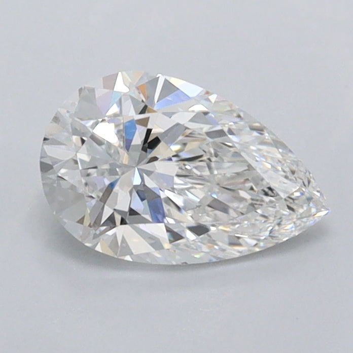 0.74 Carat Pear Shaped, Ideal Cut, D Color, VVS2 Clarity, IGI Certified Lab Grown Diamond