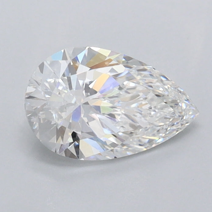 0.78 Carat Pear Shaped, Excellent Cut, D Color, VVS2 Clarity, IGI Certified Lab Grown Diamond
