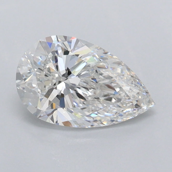 0.77 Carat Pear Shaped, Ideal Cut, E Color, VVS2 Clarity, IGI Certified Lab Grown Diamond