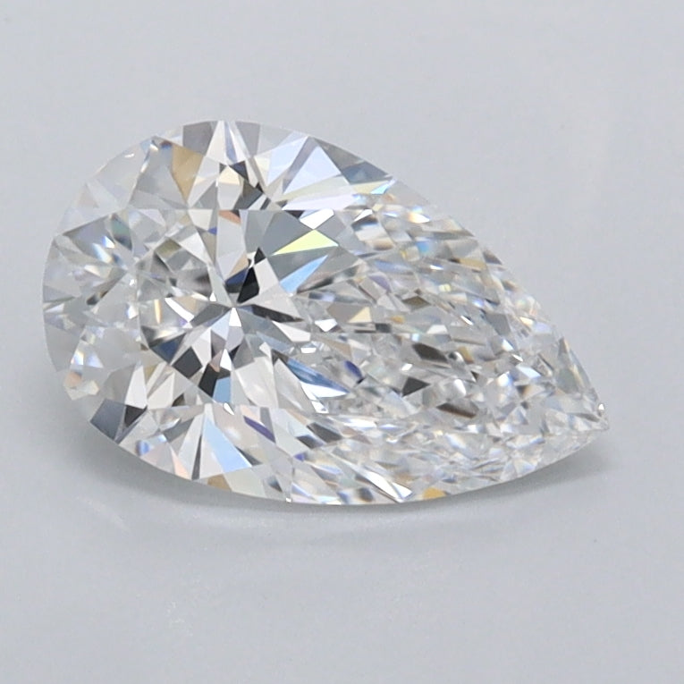 1.00 Carat Pear Shaped, Excellent Cut, D Color, VVS2 Clarity, IGI Certified Lab Grown Diamond