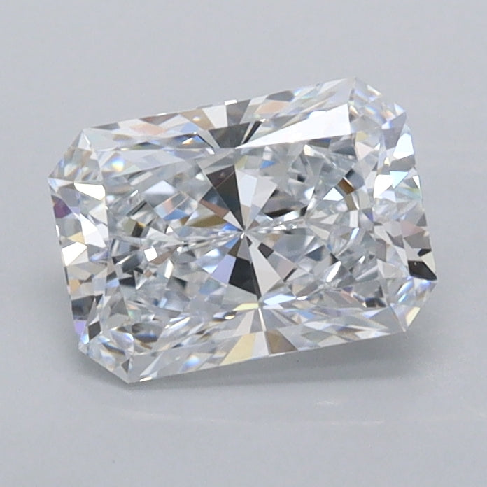 1.06 Carat Radiant Shaped, Excellent Cut, D Color, VVS2 Clarity, IGI Certified Lab Grown Diamond