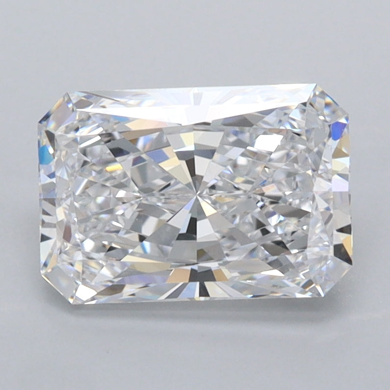1.69 Carat Radiant Shaped, Ideal Cut, D Color, FL Clarity, IGI Certified Lab Grown Diamond