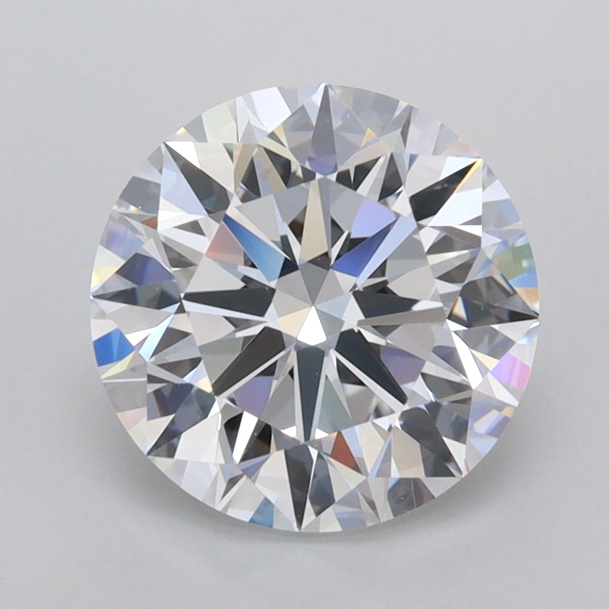 2.55 Carat Round Shaped, Ideal Cut, D Color, VVS1 Clarity, IGI Certified Lab Grown Diamond