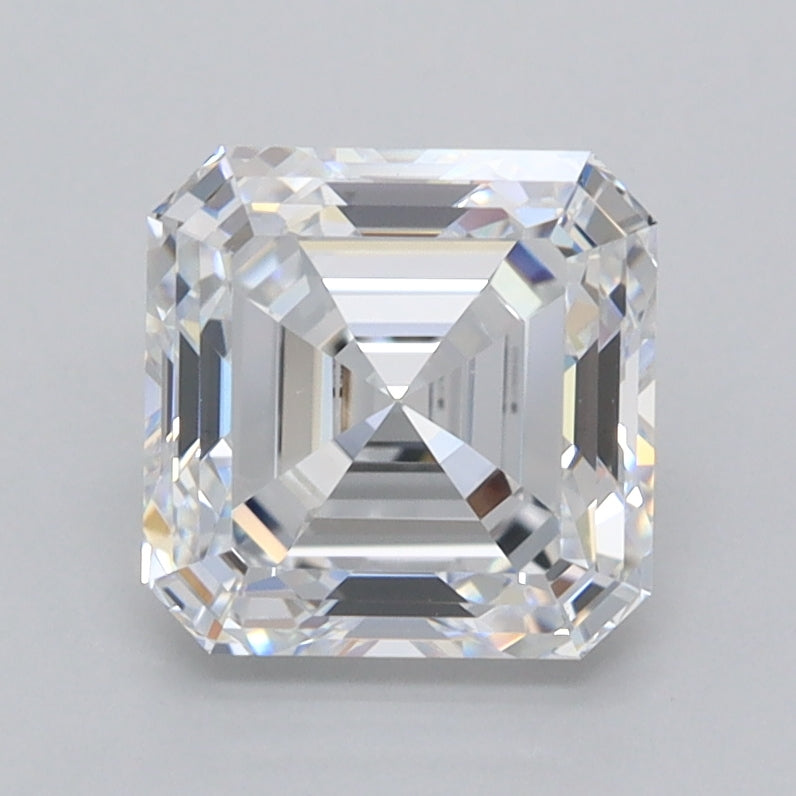 2.00 Carat Asscher Shaped, Ideal Cut, D Color, VVS1 Clarity, IGI Certified Lab Grown Diamond