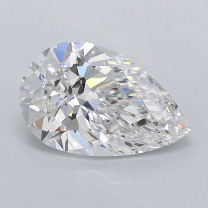 0.74 Carat Pear Shaped, Ideal Cut, D Color, VVS1 Clarity, IGI Certified Lab Grown Diamond