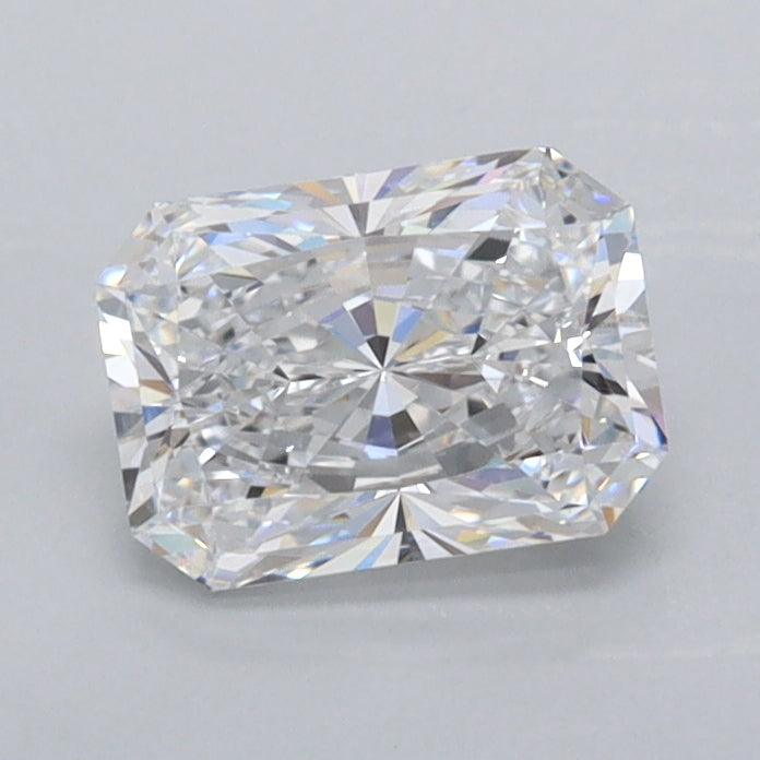 0.98 Carat Radiant Shaped, Ideal Cut, D Color, FL Clarity, IGI Certified Lab Grown Diamond