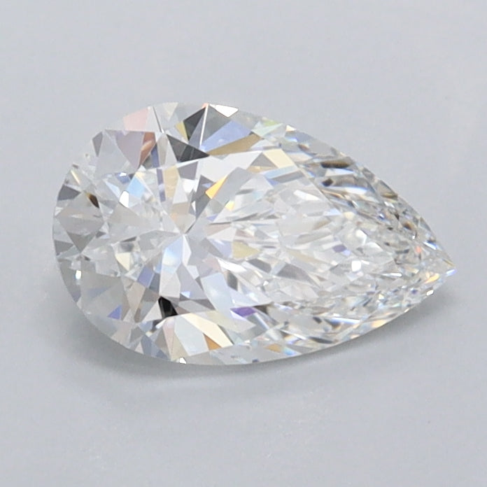 0.72 Carat Pear Shaped, Excellent Cut, D Color, VVS1 Clarity, IGI Certified Lab Grown Diamond