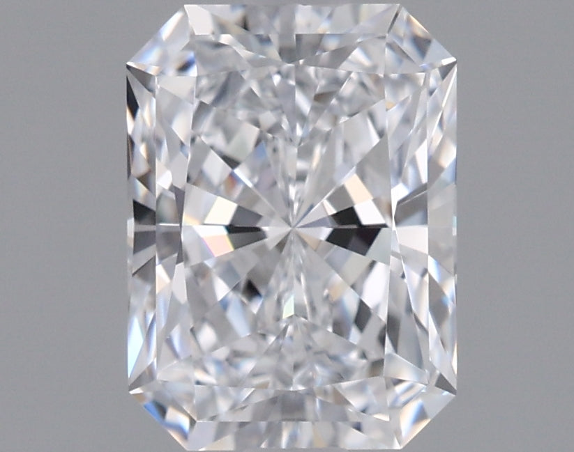 1.54 Carat Radiant Shaped, Ideal Cut, D Color, VVS2 Clarity, IGI Certified Lab Grown Diamond