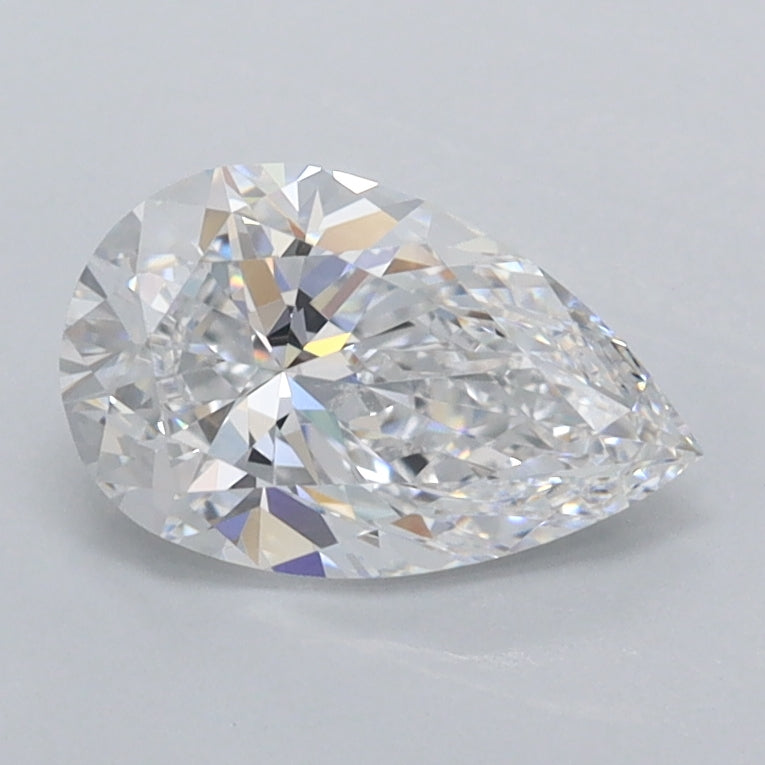 1.05 Carat Pear Shaped, Excellent Cut, D Color, VVS2 Clarity, IGI Certified Lab Grown Diamond