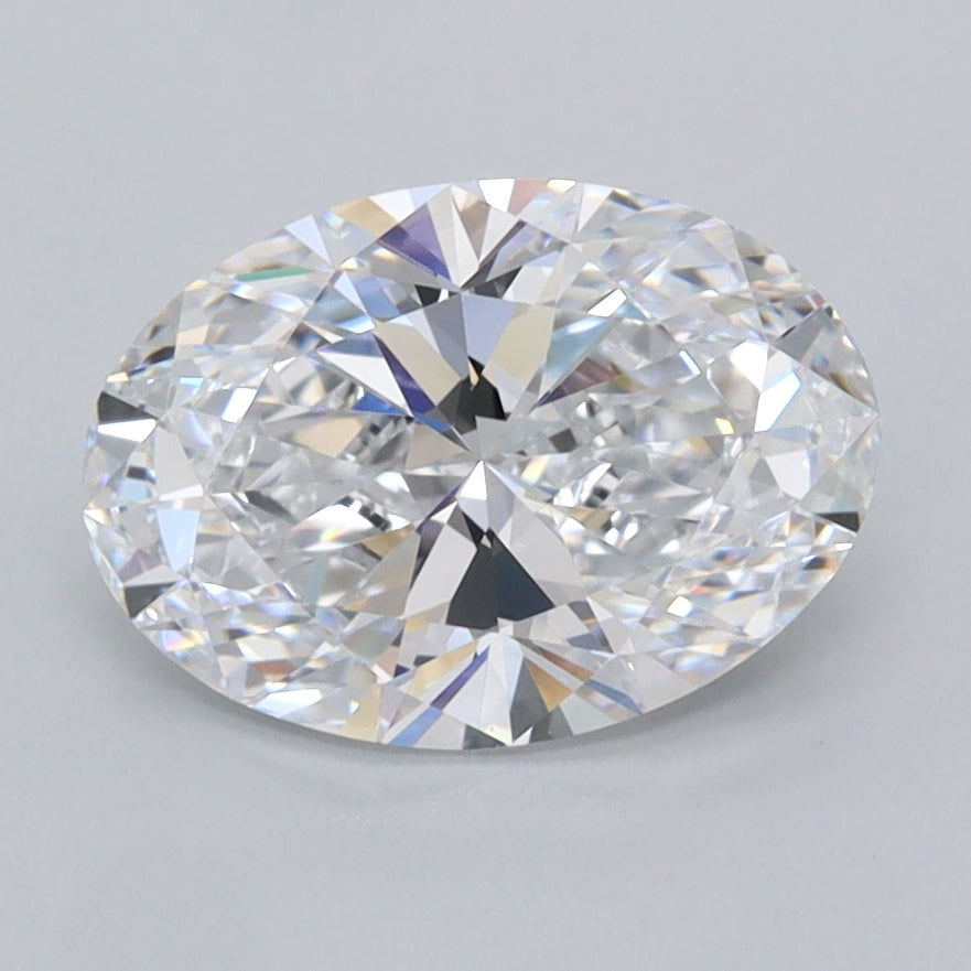 1.84 Carat Oval Shaped, Ideal Cut, D Color, FL Clarity, IGI Certified Lab Grown Diamond