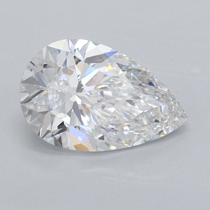 0.79 Carat Pear Shaped, Ideal Cut, D Color, VVS2 Clarity, IGI Certified Lab Grown Diamond