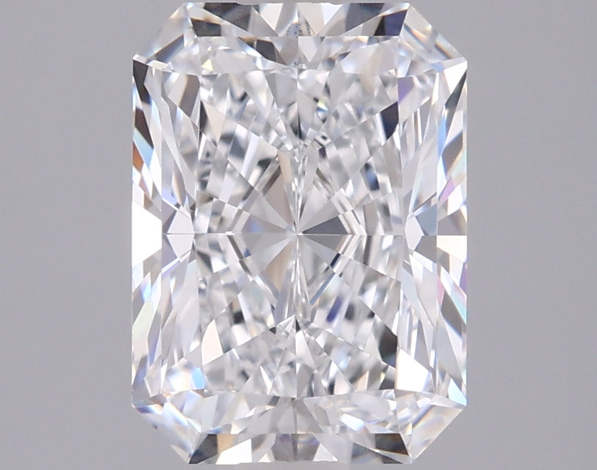 1.95 Carat Radiant Shaped, Ideal Cut, D Color, VVS2 Clarity, IGI Certified Lab Grown Diamond
