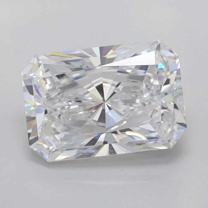 1.08 Carat Radiant Shaped, Ideal Cut, D Color, VVS2 Clarity, IGI Certified Lab Grown Diamond