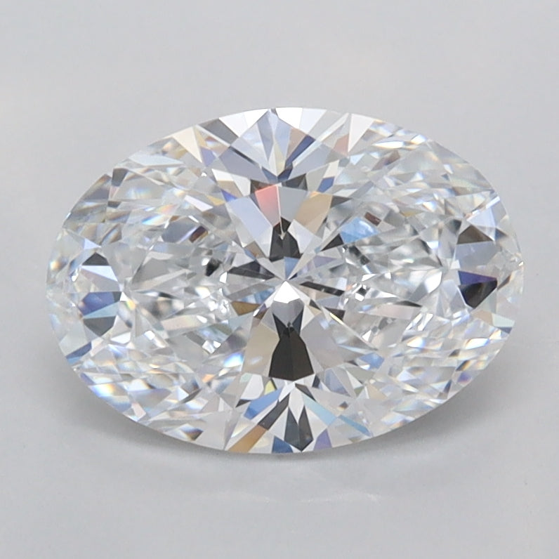 1.53 Carat Oval Shaped, Ideal Cut, D Color, VVS2 Clarity, IGI Certified Lab Grown Diamond