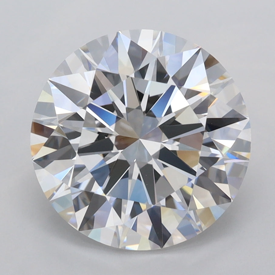 3.47 Carat Round Shaped, Ideal Cut, D Color, VVS2 Clarity, IGI Certified Lab Grown Diamond