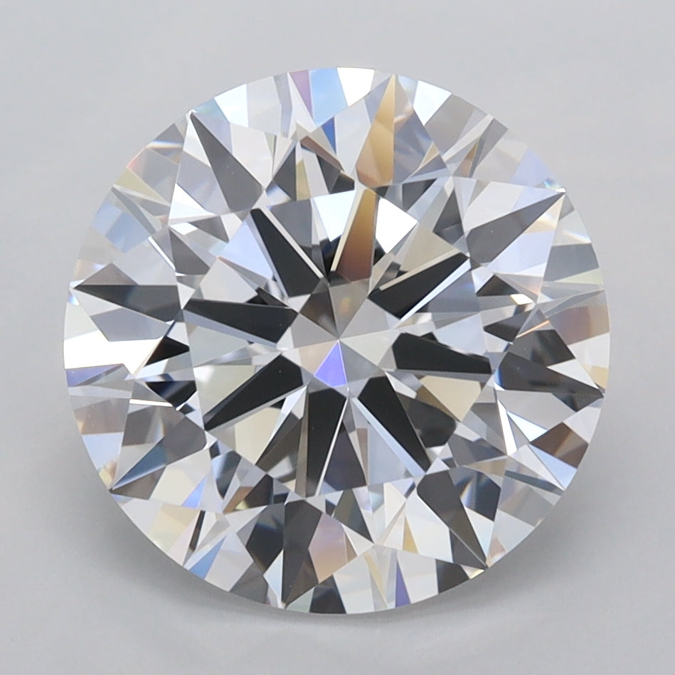 4.05 Carat Round Shaped, Ideal Cut, E Color, VVS2 Clarity, IGI Certified Lab Grown Diamond