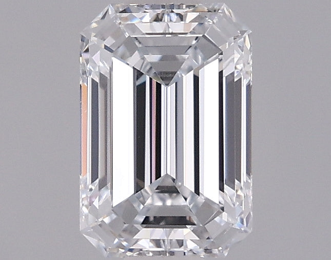 0.97 Carat Emerald Shaped, Ideal Cut, E Color, VVS2 Clarity, IGI Certified Lab Grown Diamond